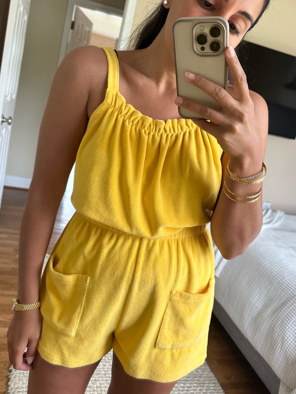 Zara Open Back Terrycloth Romper